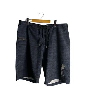 Bench Men's Heather Blue Swimwear Mid Length Boardshorts